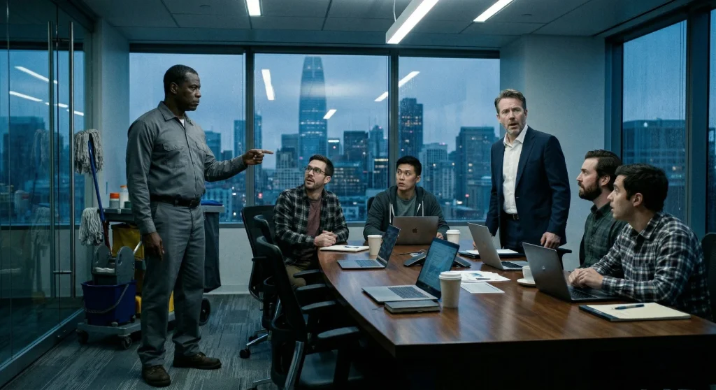 They Laughed at the Janitor — He Owned Their Entire Platform