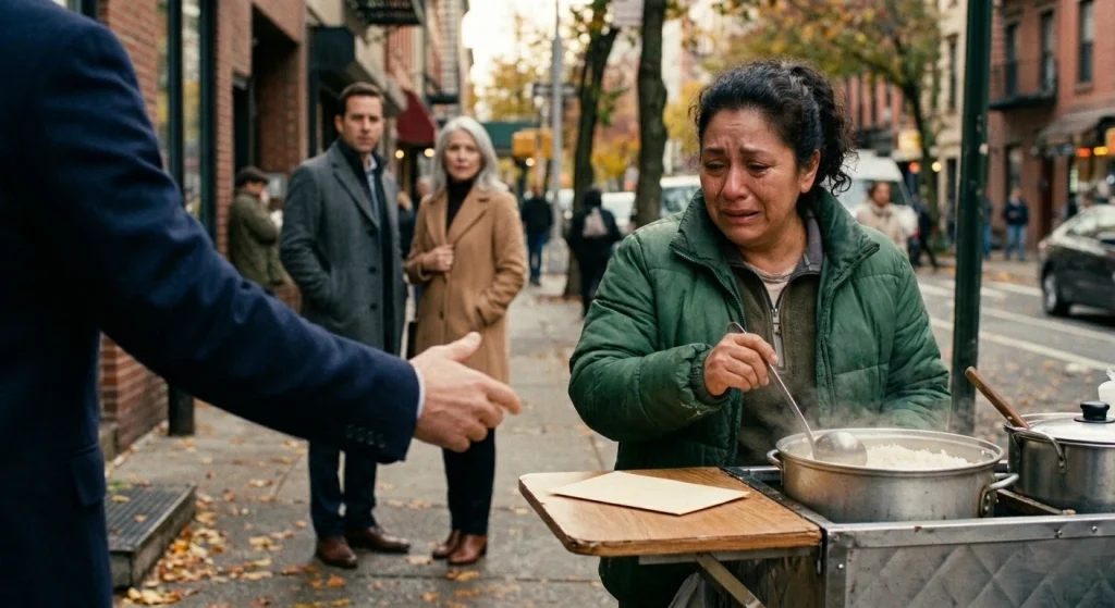 She Never Expected Repayment — Then Three Cars Pulled Up to Her Cart