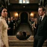 She wore a wooden helmet to her own wedding—then her husband saw her face